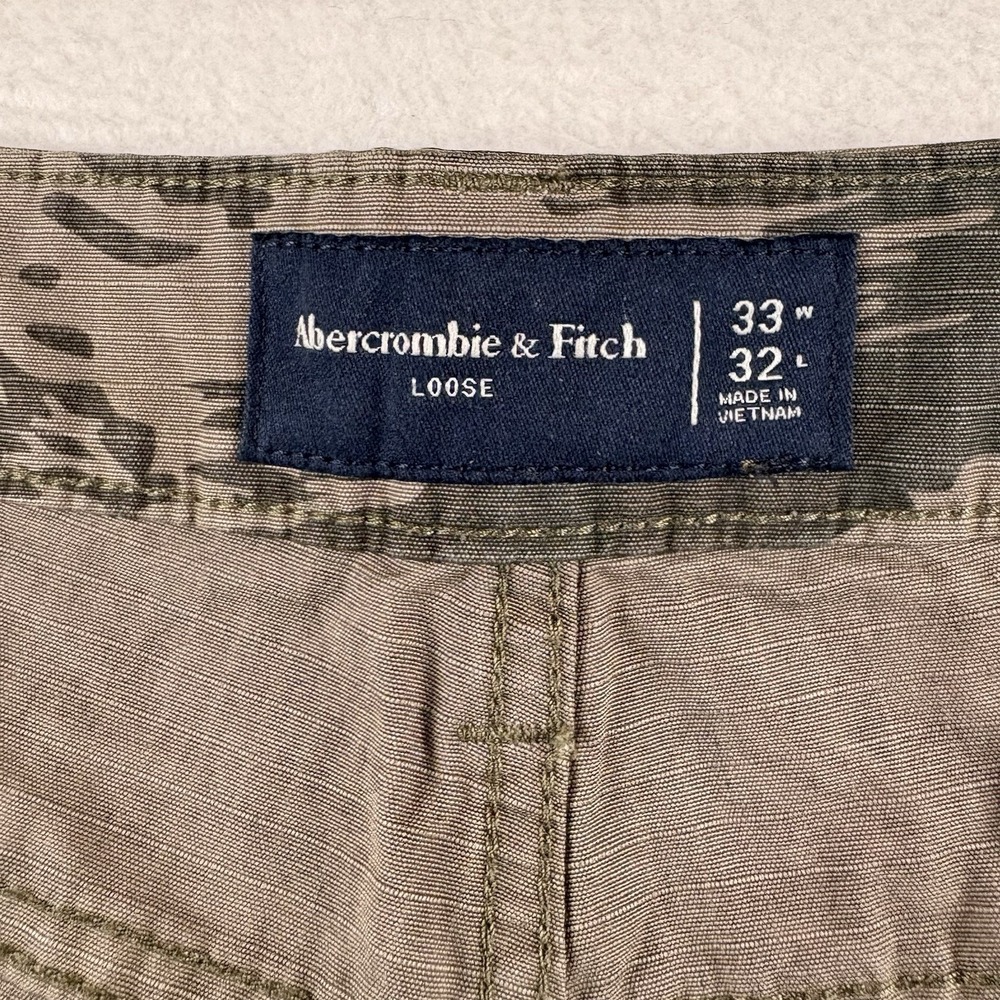 New Abercrombie & Fitch Loose Ripstop Camouflage Men's Pants 33x32 - Picture 13 of 14